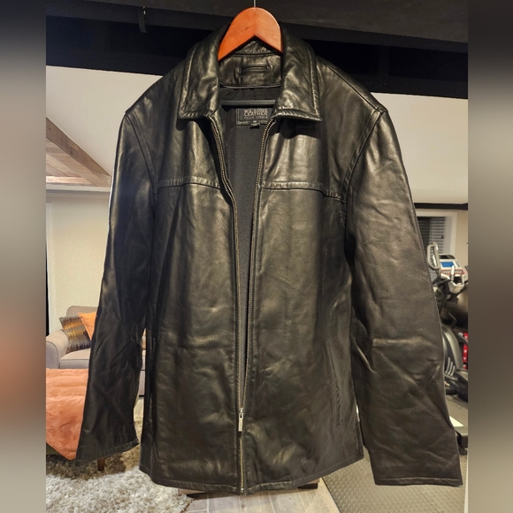 Wilsons Leather Pelle Studio Coat Black Color Medium Size - Picture 2 of 7